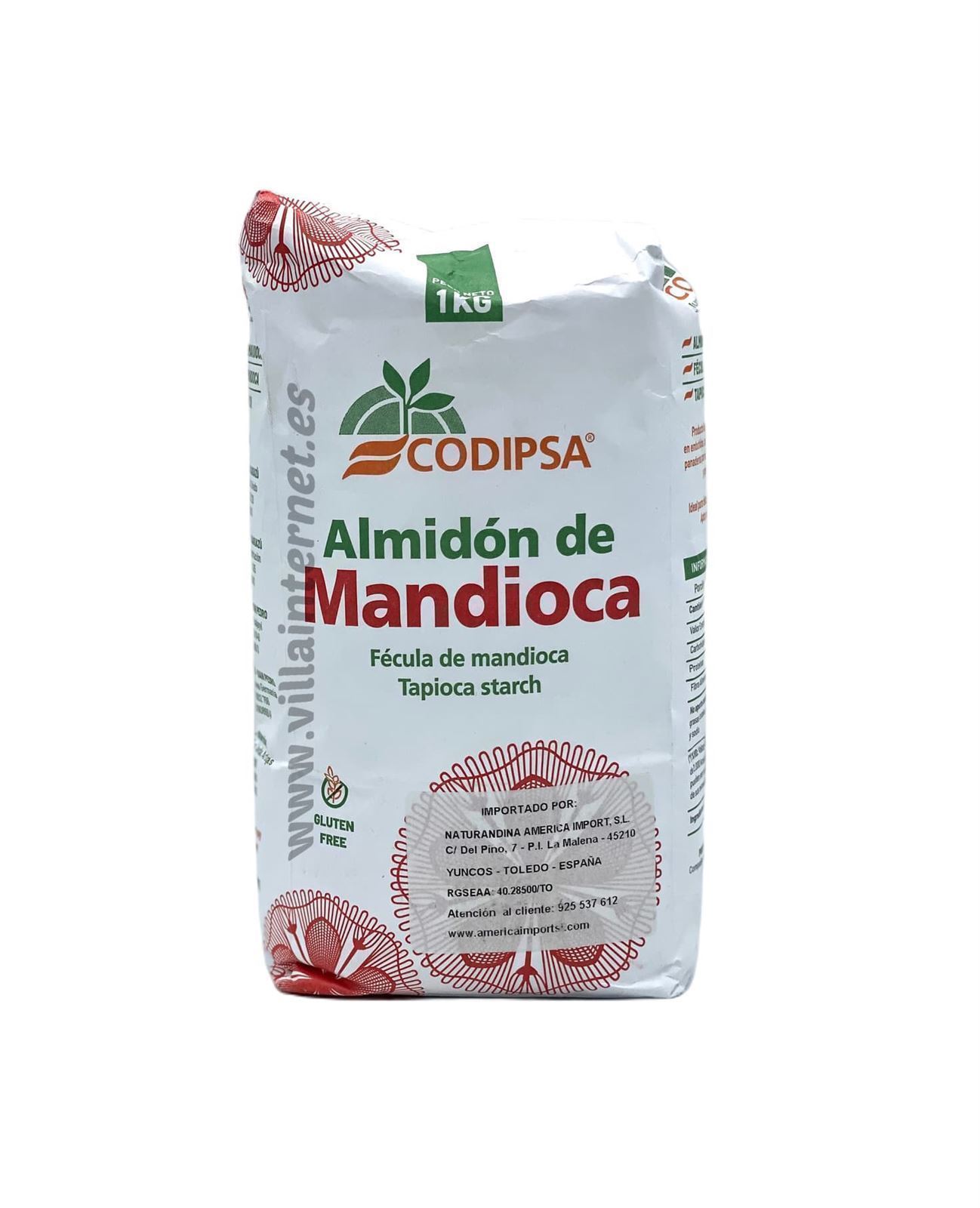 Almidón de Mandioca Sin Gluten (Fécula de Mandioca, Tapioca o Yuca - 400g)  : : Alimentos y Bebidas