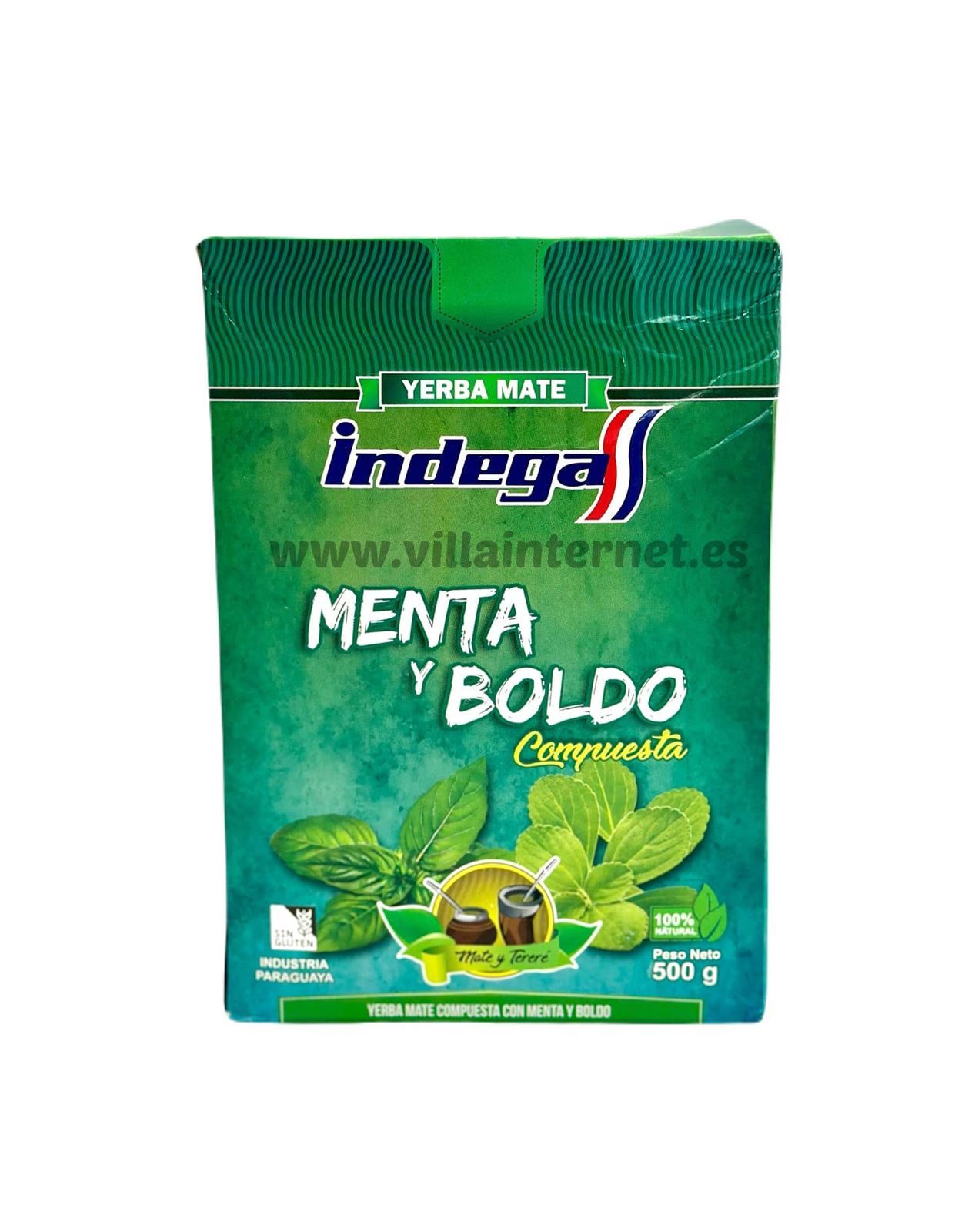 Yerba mate Indega compuesta menta y boldo 500g - Imagen 1