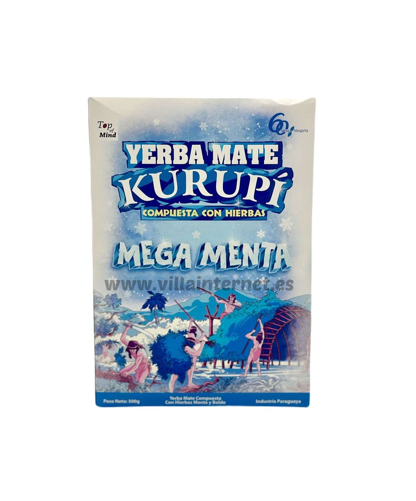 Yerba mate Kurupí compuesta con hierbas mega menta 500g - Imagen 1